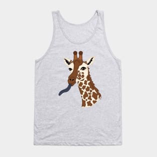 Giraffe with Tongue Out Tank Top